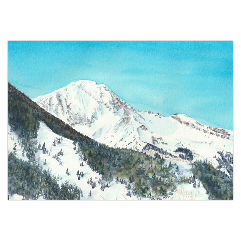 Snowy Mt. Daly Greeting Cards