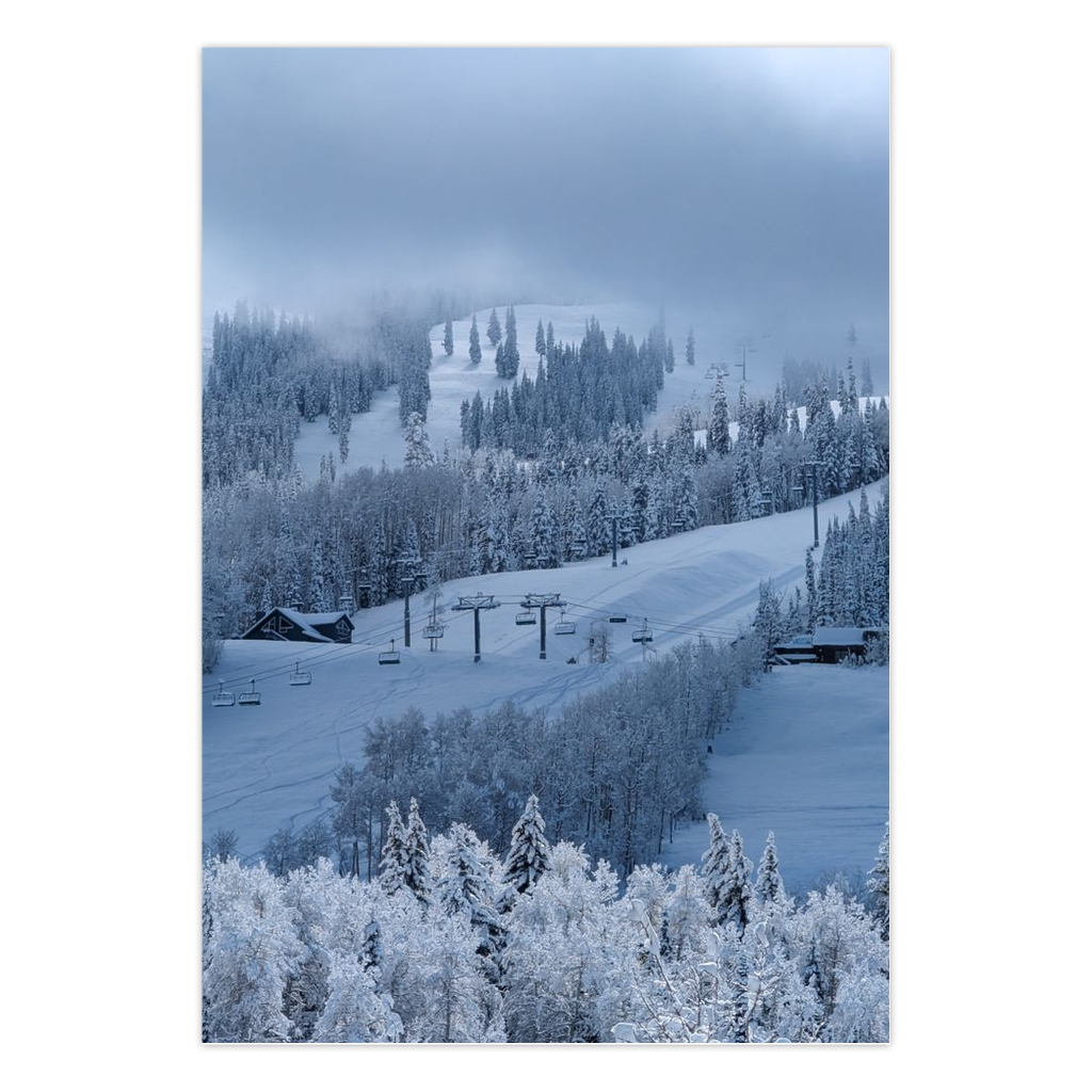 Fresh Snow on Snowmass Greeting Cards