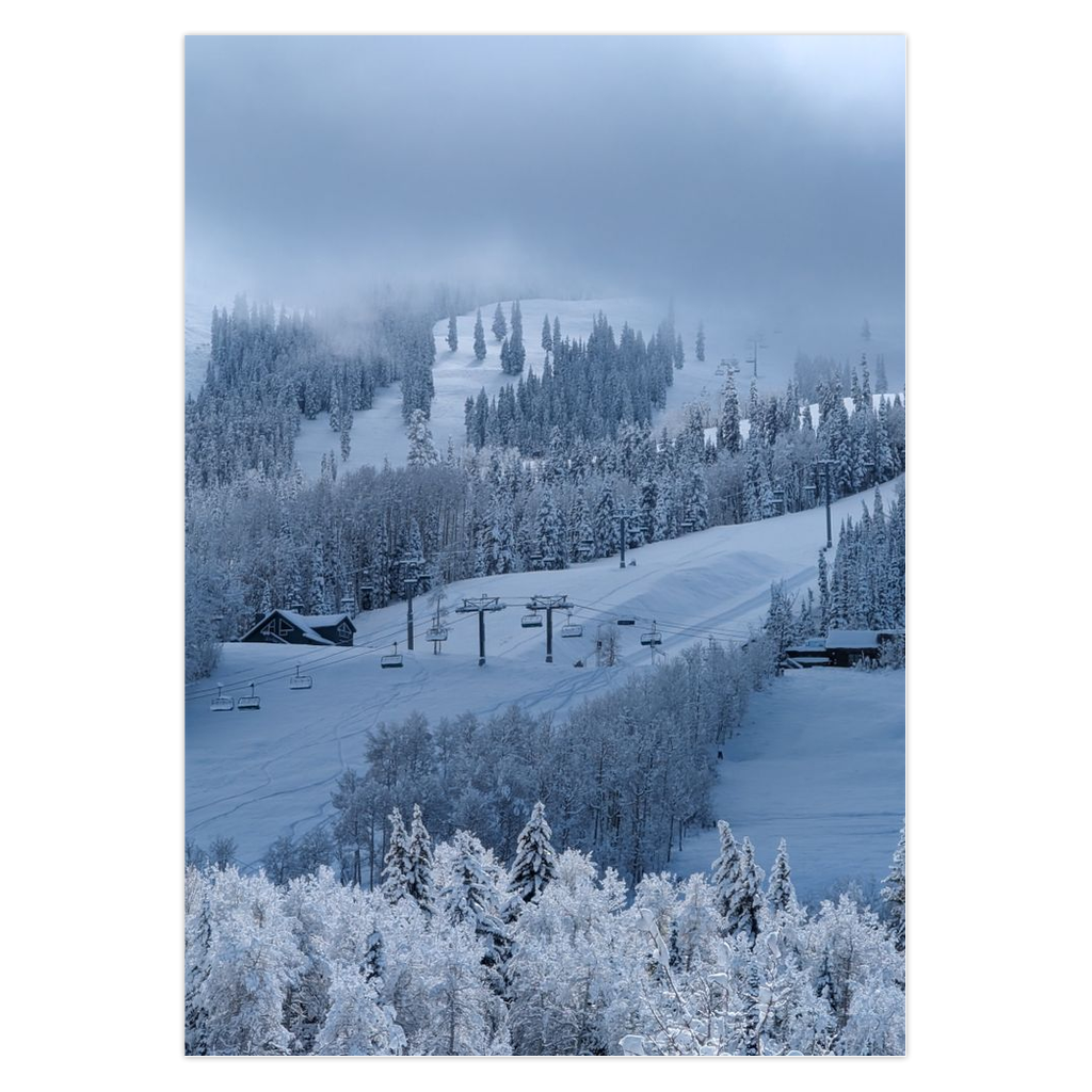 Fresh Snow on Snowmass Greeting Cards